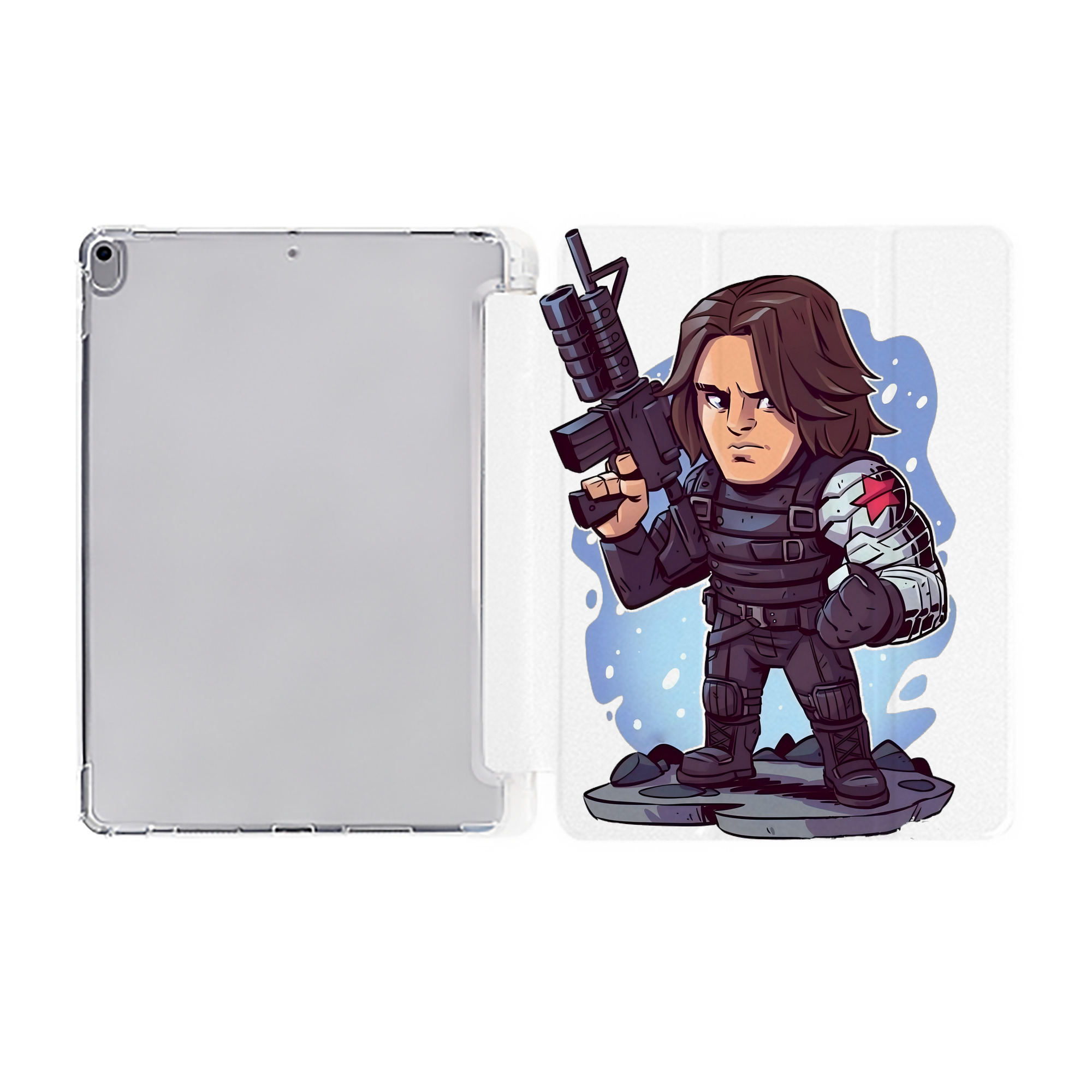 （画像用） アベンジャーズ The Avengers IPad ケース ペン収納付き 三つ折りスタンド PUレザー×シリコン 対応機種9.5/10.5/10.9インチ
